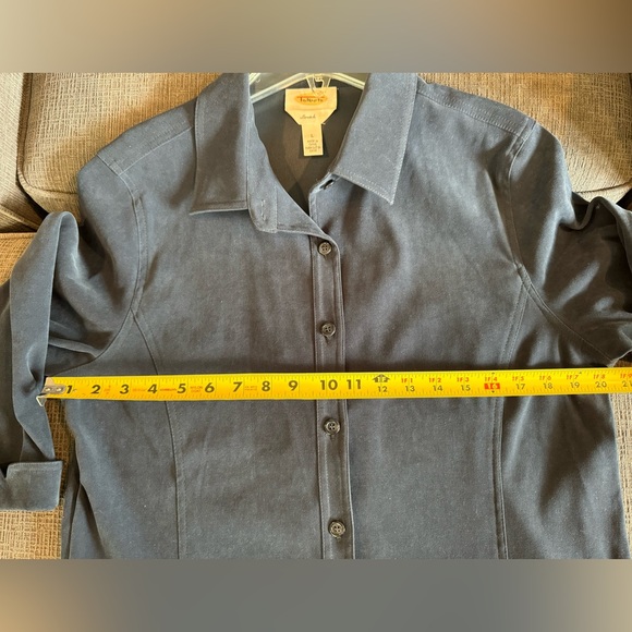 Talbots Women’s Suede Shirt size L - slate blue - Picture 5 of 5